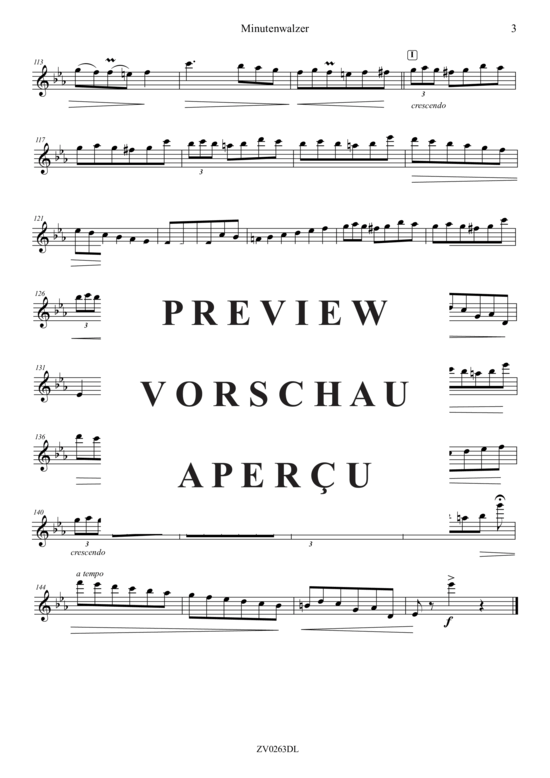 gallery: Minutenwalzer Valse op 64 Nr 1 , , (Klarinette in B + Klavier)