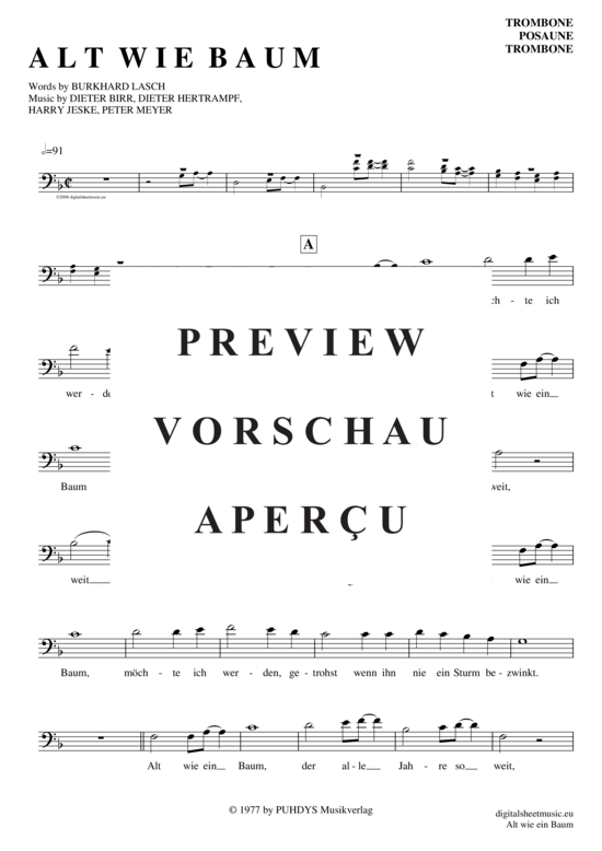 gallery: Alt wie ein Baum , Puhdys, (Posaune / Bariton)