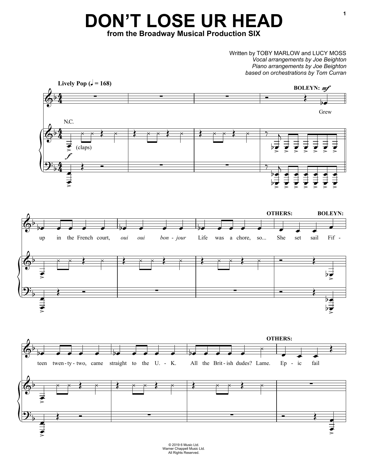 Produktbild zu: Don't Lose Ur Head (from Six: The Musical)