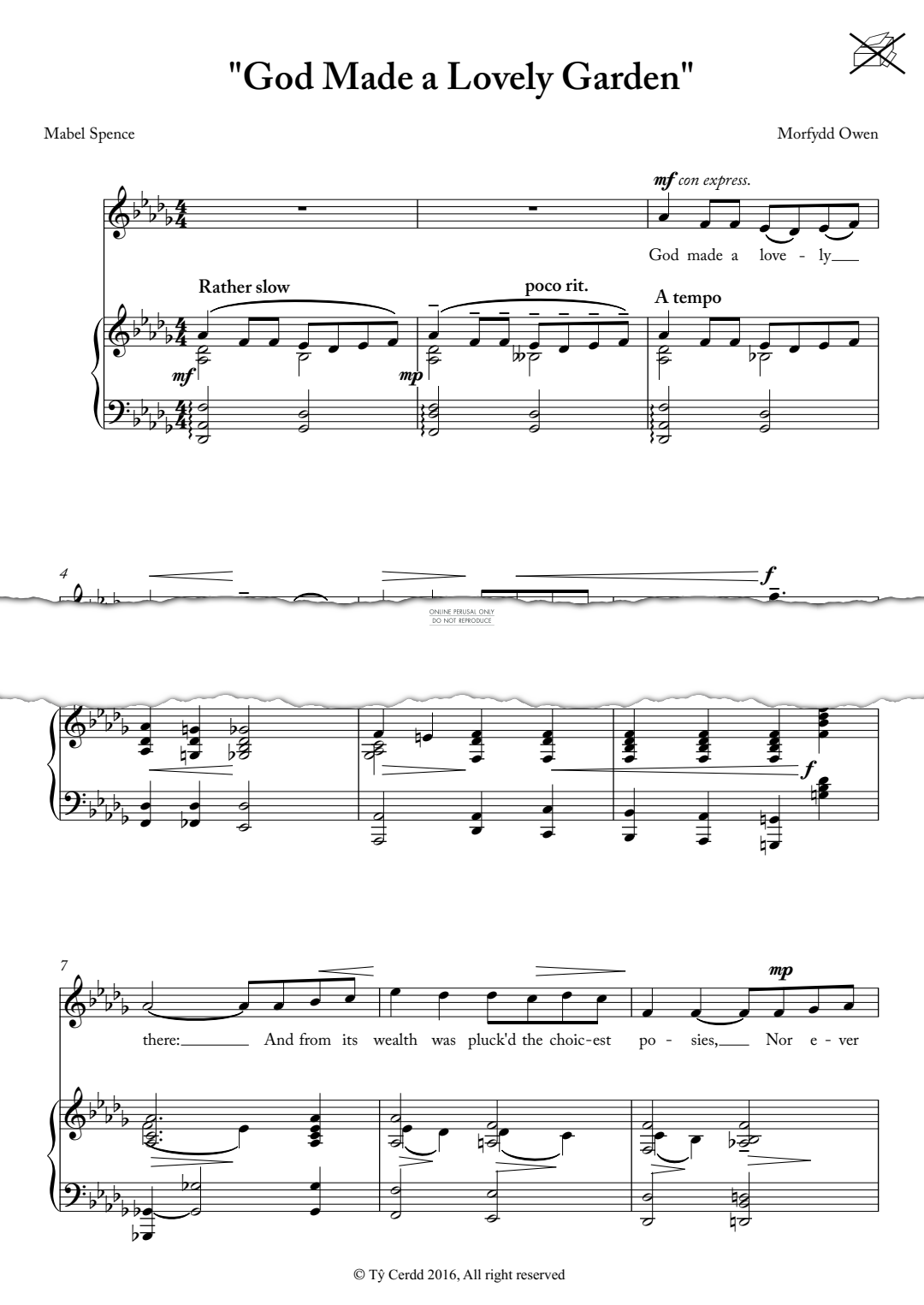 Produktgalerie: Seite 1 von 1 God Made a Lovely Garden, Morfydd Owen, Gesang, Klavier