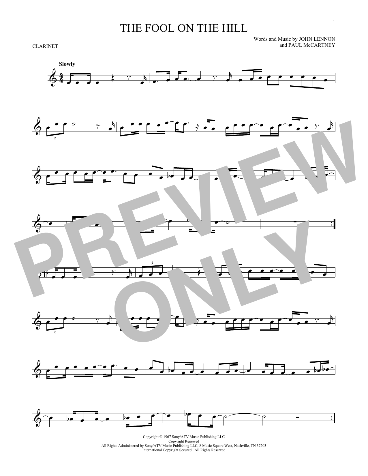 Product gallery: Page 1 of 1 The Fool On The Hill, The Beatles