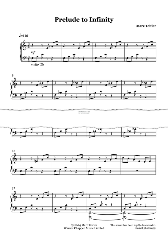 Produktgalerie: Seite 1 von 1 Prelude To Infinity, Marc Teitler, Klavier
