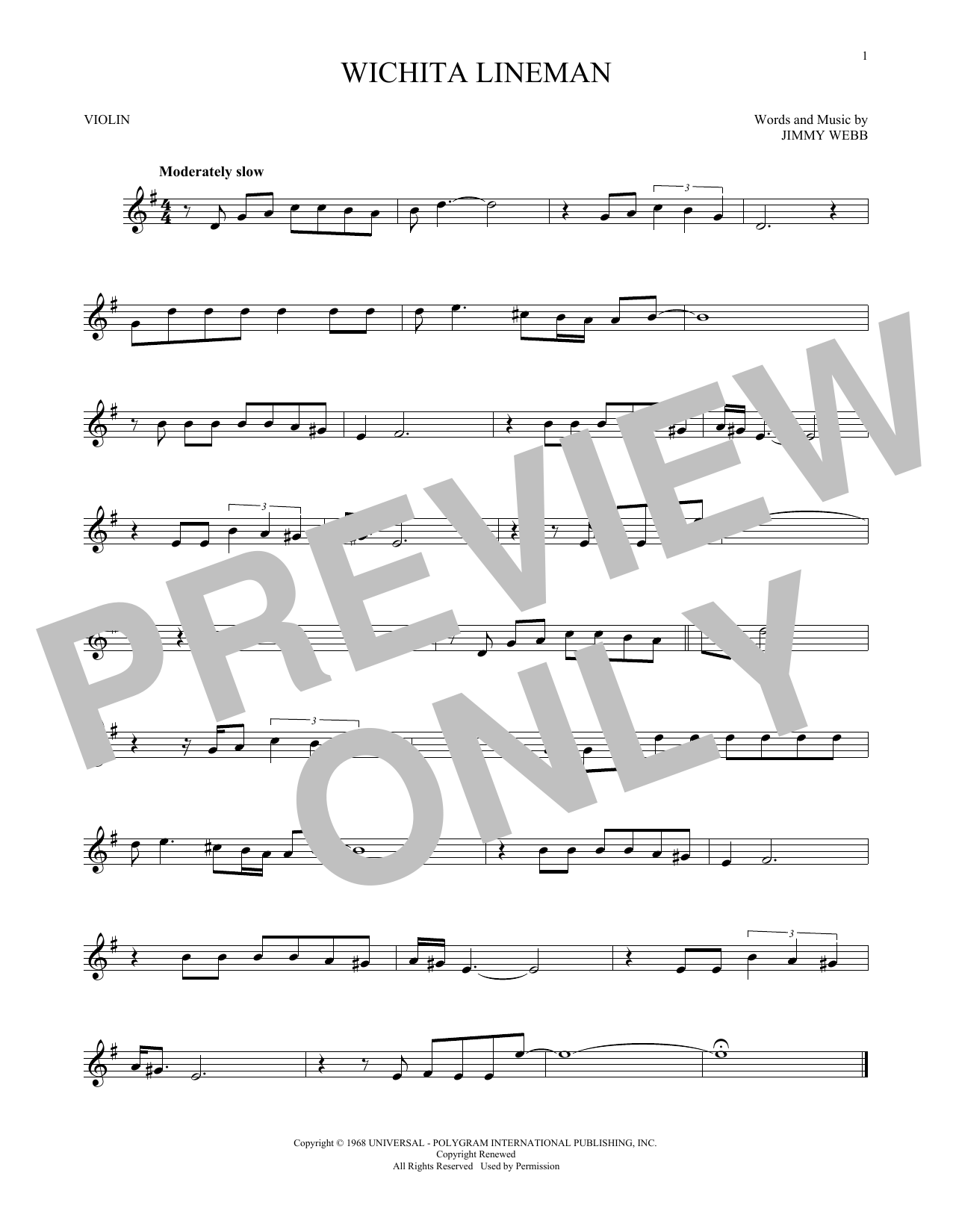 Product gallery: Page 1 of 1 Wichita Lineman, Glen Campbell