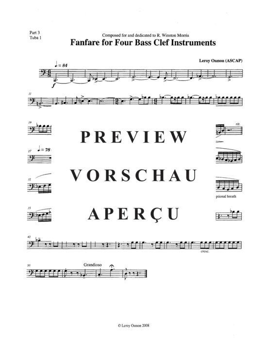 Product gallery: Page 12 of 13 Fanfare for Four Bass Clef Instruments , , (Tuba Quartett EETT)