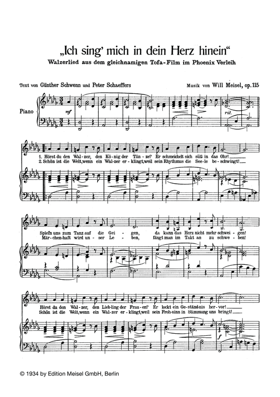 Produktbild zu: Ich sing mich in dein Herz hineinHans Söhnker