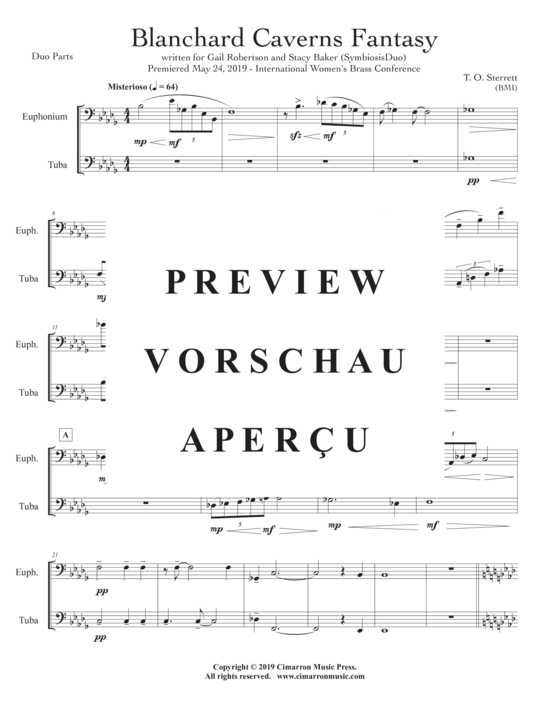 Product gallery: Page 15 of 21 Blanchard Caverns Fantasy , , (euphonium, tuba + piano)