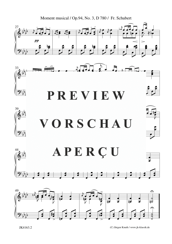 gallery: Moment musical Op.94, No. 3, D 780, , Klavier Solo