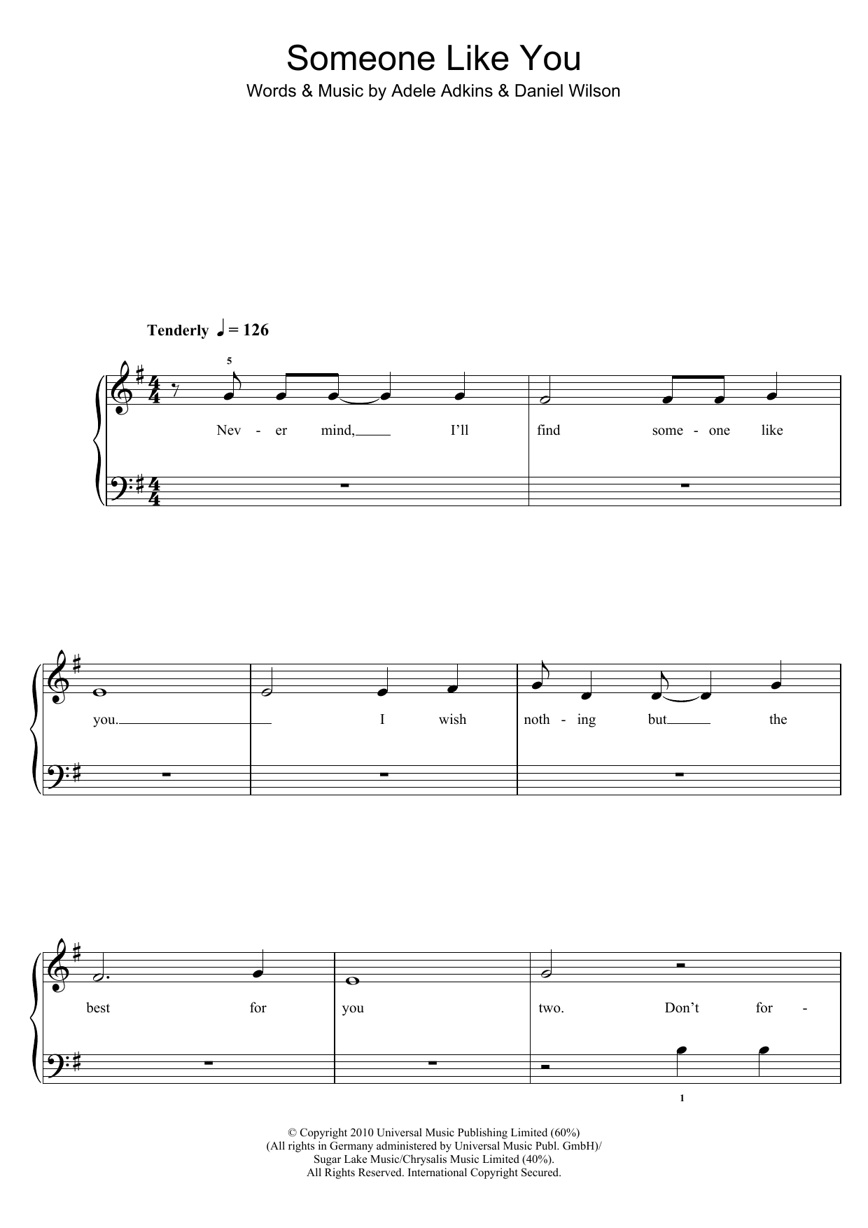 Product gallery: Page 1 of 1 Someone Like You, Adele