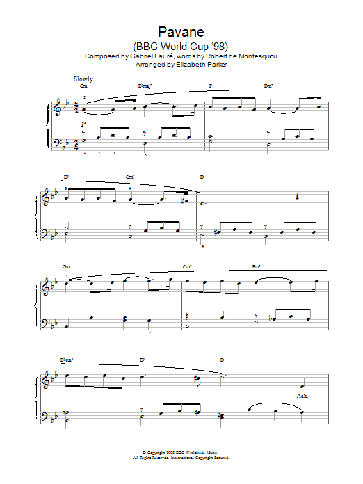 Product gallery: Page 1 of 1 Pavane, Gabriel Fauré