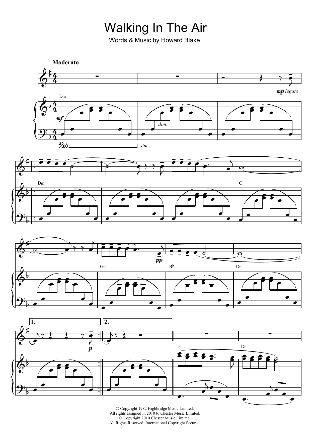 Product gallery: Page 1 of 1 Walking In The Air (theme from The Snowman), Howard Blake