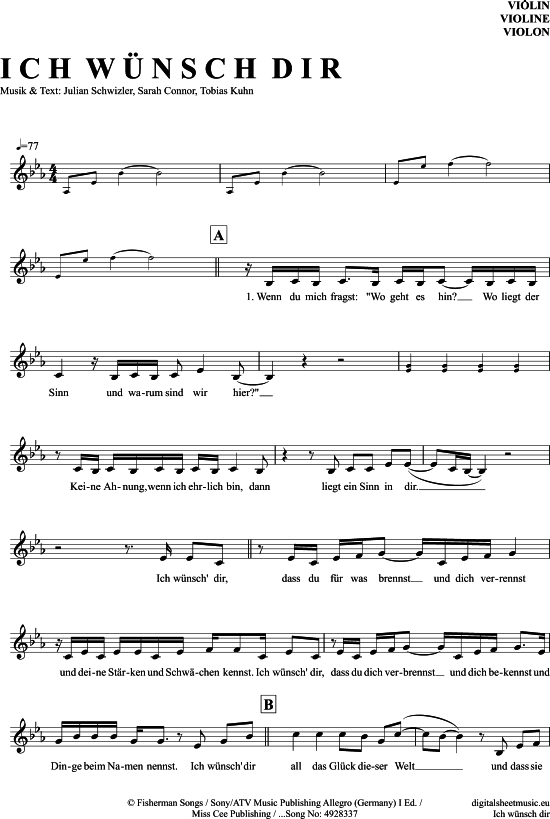 Product gallery: Page 1 of 4 Ich Wünsch Dir , Connor, Sarah, (violin)
