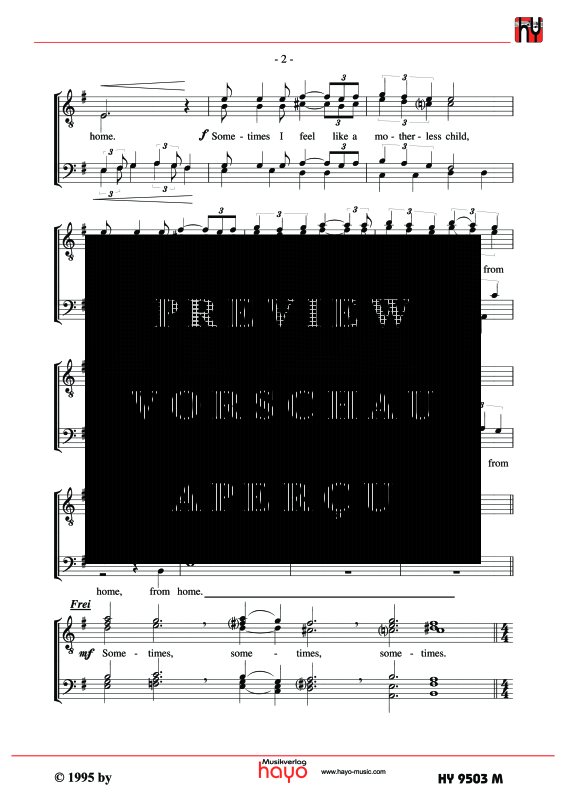 Product gallery: Page 3 of 5 Sometimes I feel like a motherless Child, , (male choir)