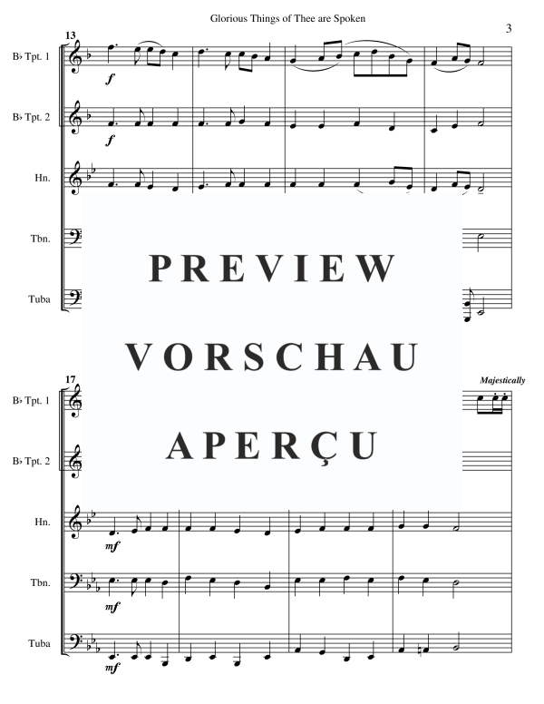 Produktgalerie: Seite 5 von 11 Glorious Things Of Thee Are Spoken, , BlechblÀser Quintett