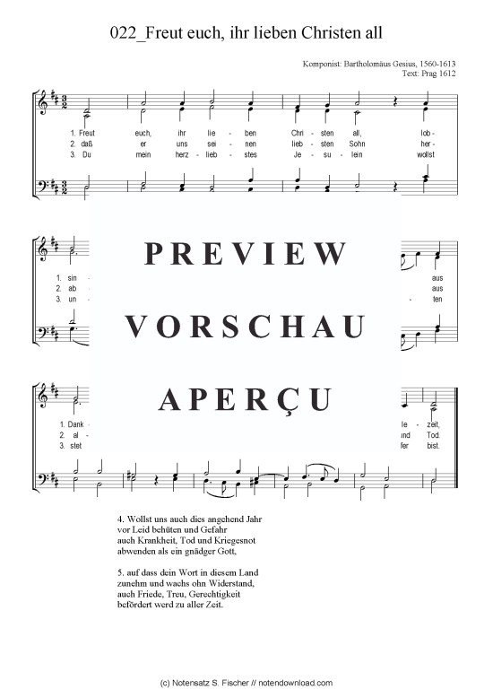 Produktbild zu: Freut euch, ihr lieben Christen all Chorsatz Alte Meister