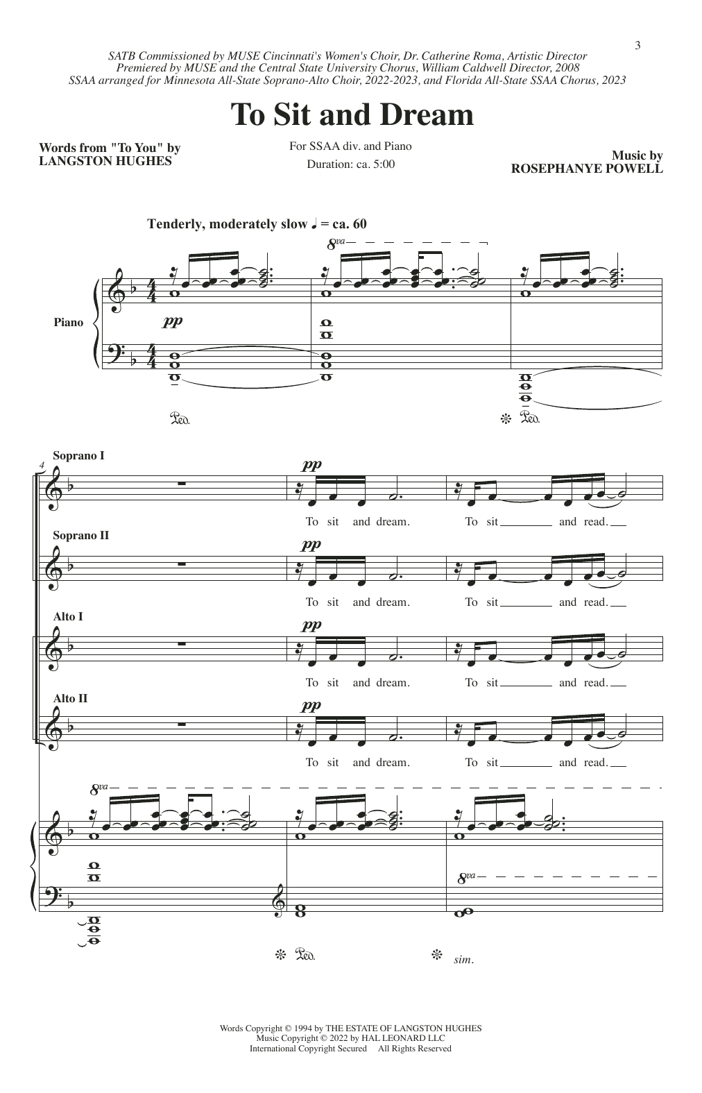 Produktgalerie: Seite 1 von 1 To Sit And Dream, Rosephanye Powell, Chor