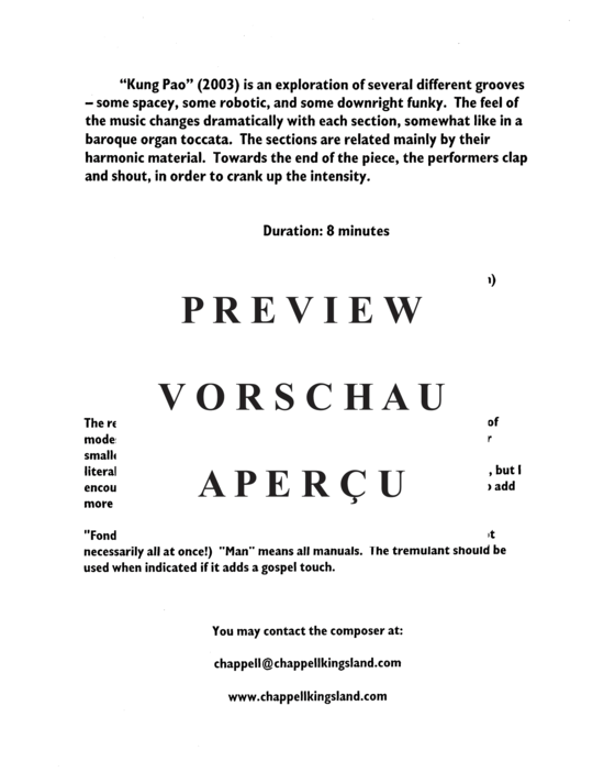 Product gallery: Page 4 of 21 Kung Pao , , (euphonium + organ)
