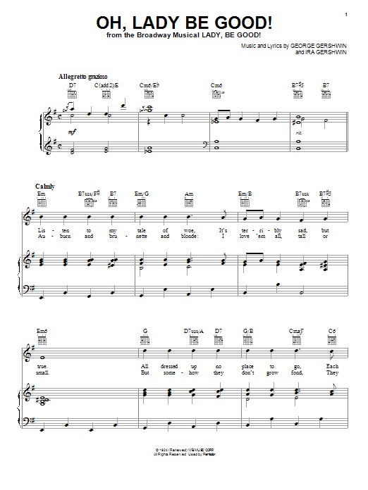 Product gallery: Page 1 of 1 Oh, Lady Be Good!, Ira Gershwin