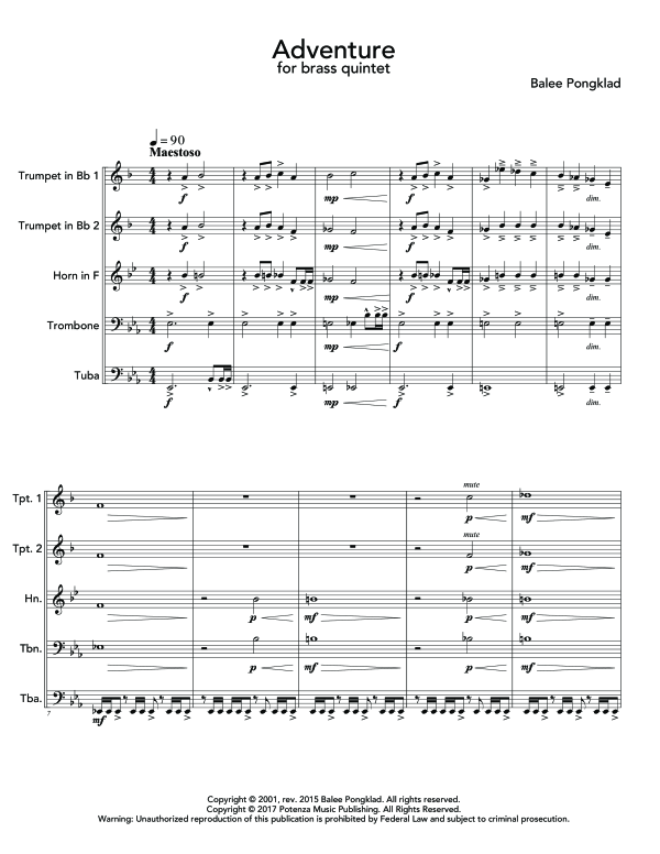 Produktgalerie: Seite 1 von 11 Adventure, , (Blechbläser Quintett)