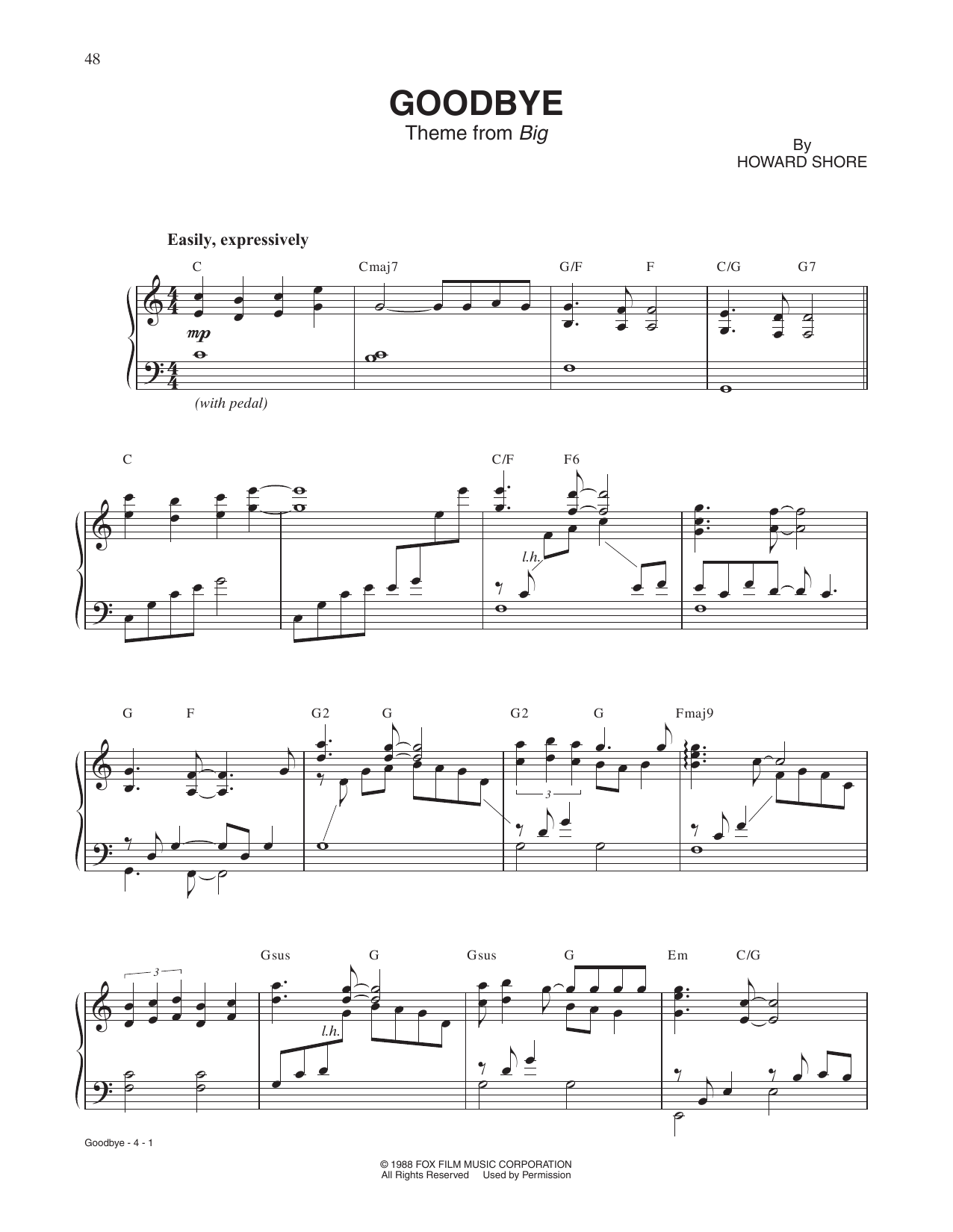 Produktbild zu: Goodbye (Theme from BIG)