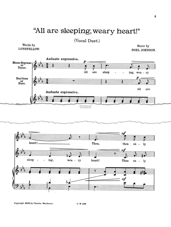 Produktgalerie: Seite 1 von 1 All Are Sleeping, Weary Heart, Noel Johnson, Gesang, Klavier