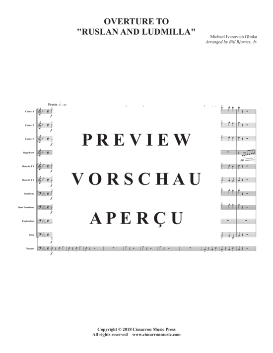 Product gallery: Page 3 of 21 Ruslan and Ludmilla , , (Brass Ensemble)