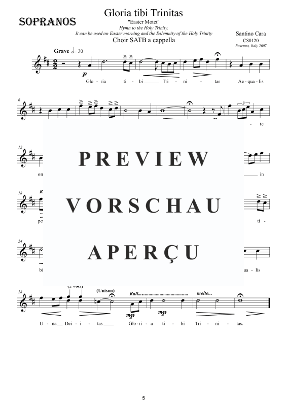 Produktgalerie: Seite 6 von 9 Gloria tibi Trinitas - Geistliche Hymne, , Gemischter Chor a capella