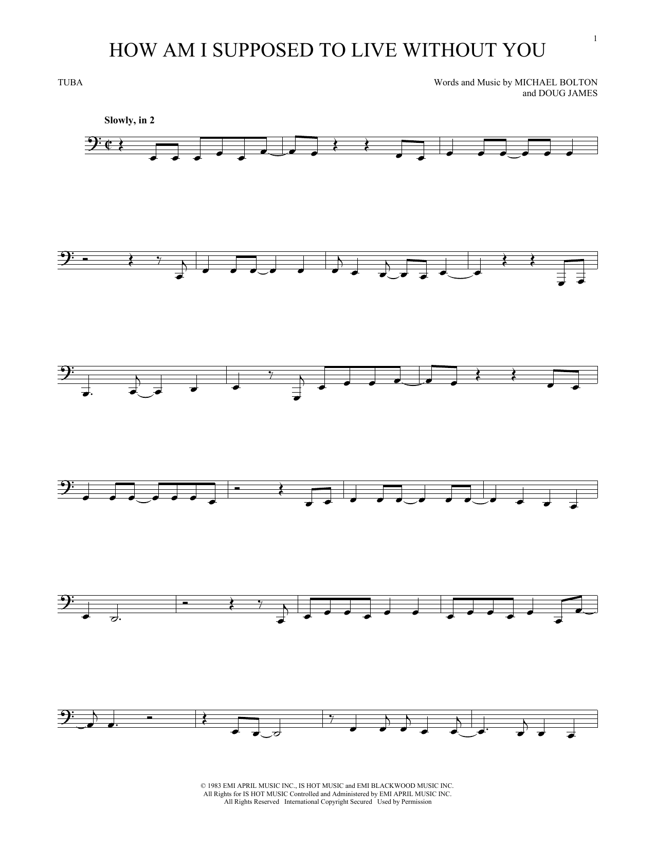 Product gallery: Page 1 of 1 How Am I Supposed To Live Without You, Michael Bolton