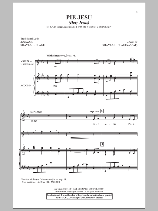 Produktbild zu: Pie Jesu (Holy Jesus)