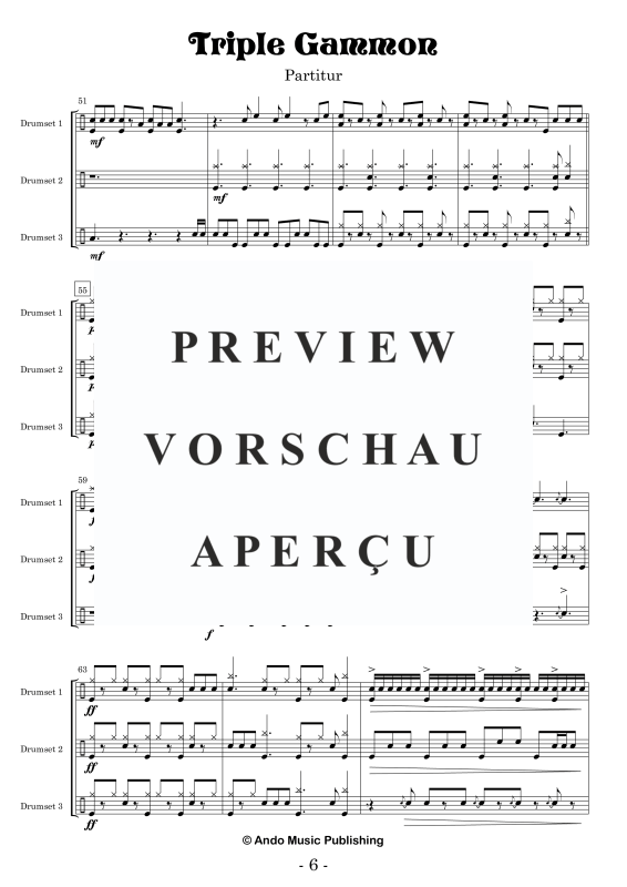 Produktgalerie: Seite 8 von 11 Triple Gammon, , Drumset Trio
