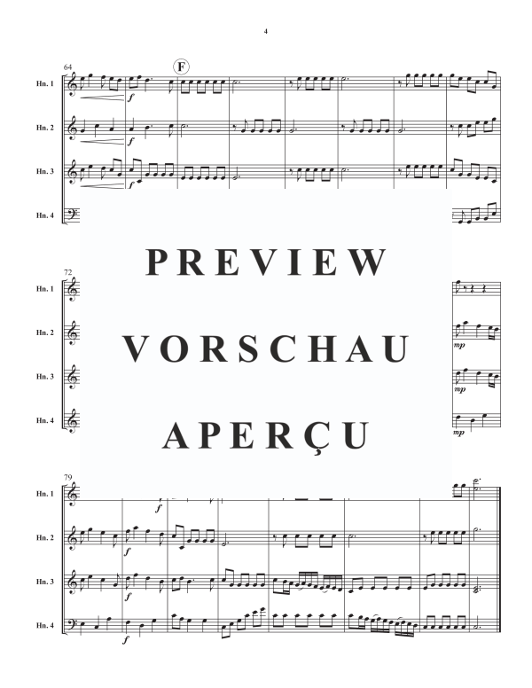 Product gallery: Page 6 of 10 Allegro from Water Music, , Horn Quartet