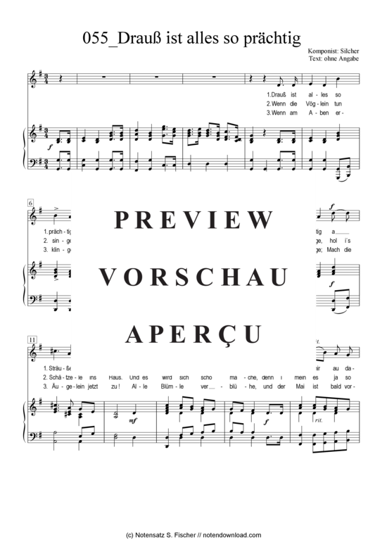 Product gallery: Page 2 of 3 Drauß ist alles so prächtig , , Piano and Voice