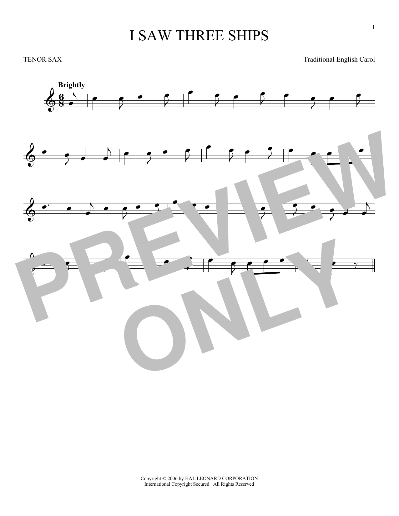 Product gallery: Page 1 of 1 I Saw Three Ships, Traditional English Carol
