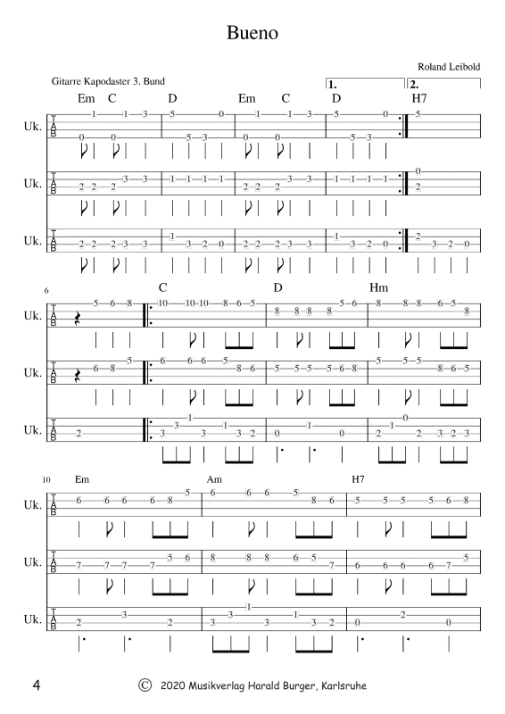 gallery: Spielsachen für Ukulele 3, , (Trio 3x Ukulele + Akkorde für Gitarre)