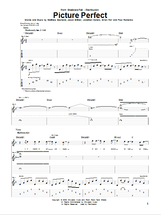 Produktgalerie: Seite 1 von 1 Picture Perfect, Shadows Fall, Gitarre