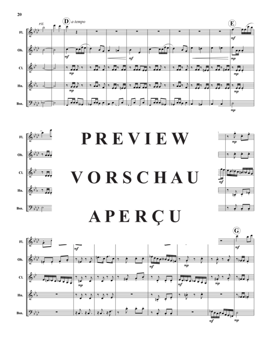 Produktgalerie: Seite 21 von 21 Akvareller – 10 Sätze , , (Holzbläser-Quintett)