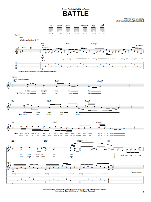 Product gallery: Page 1 of 1 Battle, Colbie Caillat