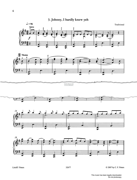 gallery: Johnny I Hardly Knew Yeh, Irish Traditional, Klavier