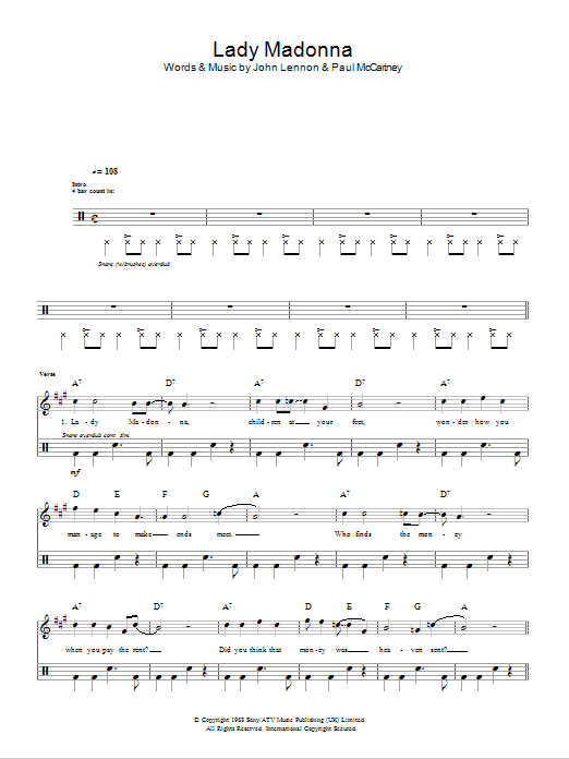 Produktgalerie: Seite 1 von 1 Lady Madonna, The Beatles, Melodieinstrument
