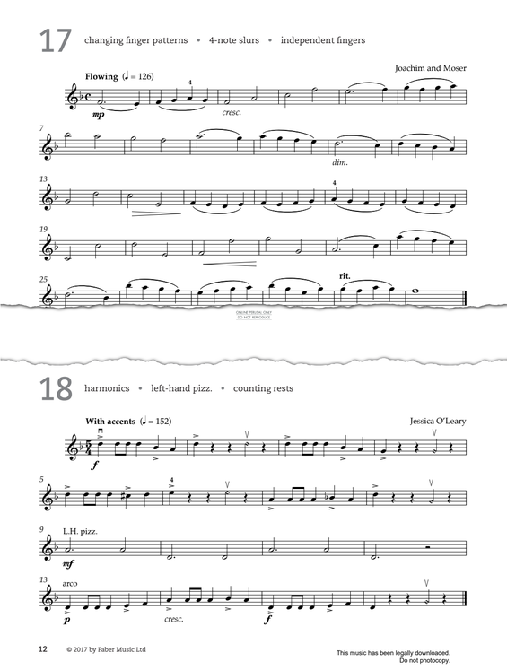 Produktgalerie: Seite 1 von 1 Study No.18 With Accents (from '80 Graded Studies For Violin Book One'), Jessica O'Leary, Violine