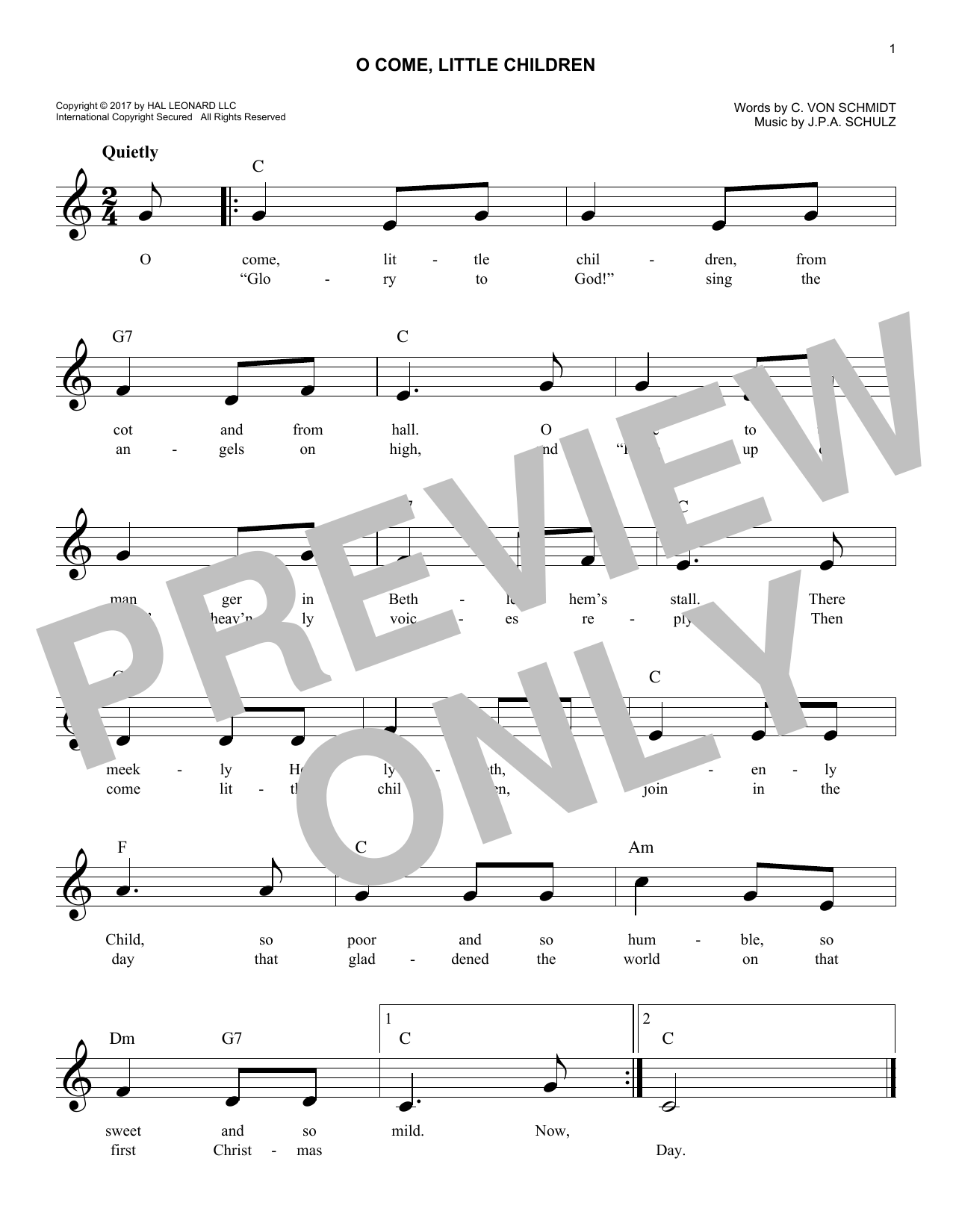 Product gallery: Page 1 of 1 O Come, Little Children, C. von Schmidt
