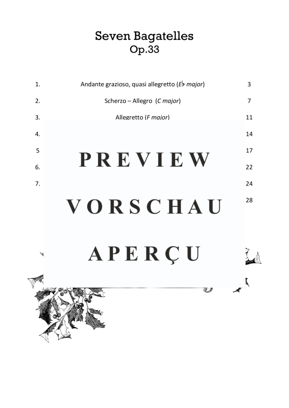 Produktgalerie: Seite 3 von 11 Seven Bagatelles for Piano Op.33, , Klavier Solo