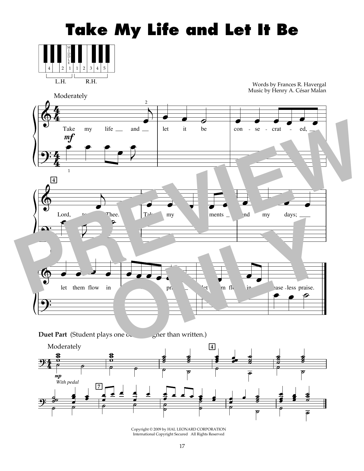Produktgalerie: Seite 1 von 1 Take My Life And Let It Be, Henry A. Cesar Malan, Klavier