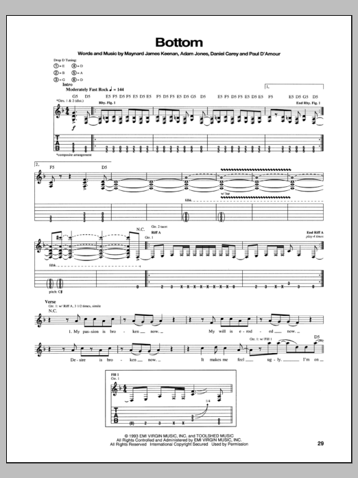 Produktgalerie: Seite 1 von 1 Bottom, Tool, Gitarre