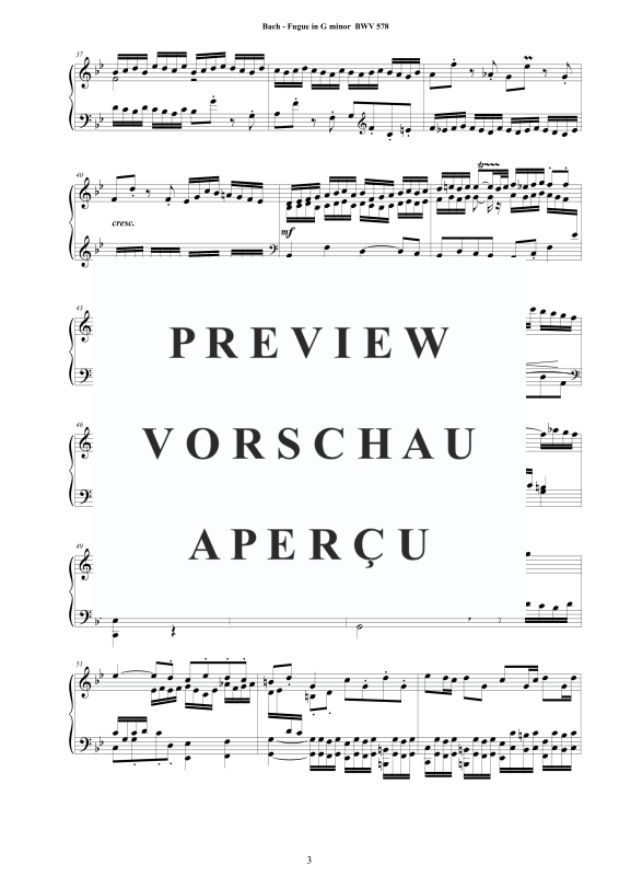 Product gallery: Page 4 of 5 Fugue in G minor BWV 578, , Solo Piano