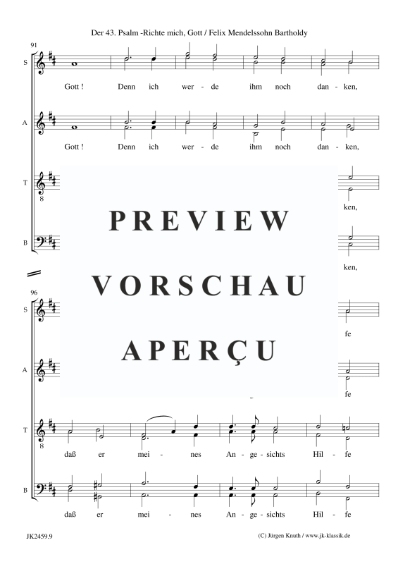 Produktgalerie: Seite 20 von 21 Richte mich , Gott op. 78, Nr. 2, , Gemischter Chor 8-stimmig SSAATTBB