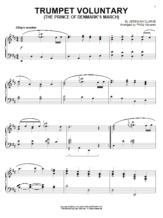 Product gallery: Page 1 of 1 Trumpet Voluntary (arr. Phillip Keveren), Jeremiah Clarke