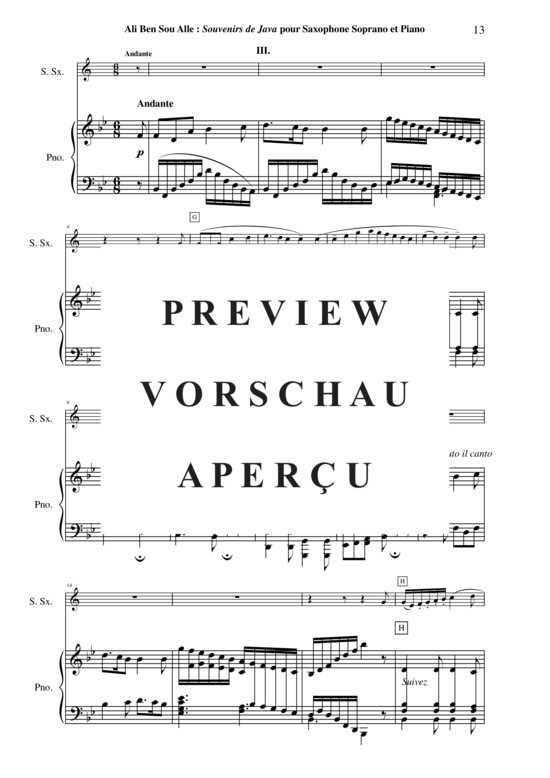 Product gallery: Page 14 of 21 Souvenirs de Java , , (soprano saxophone + piano)