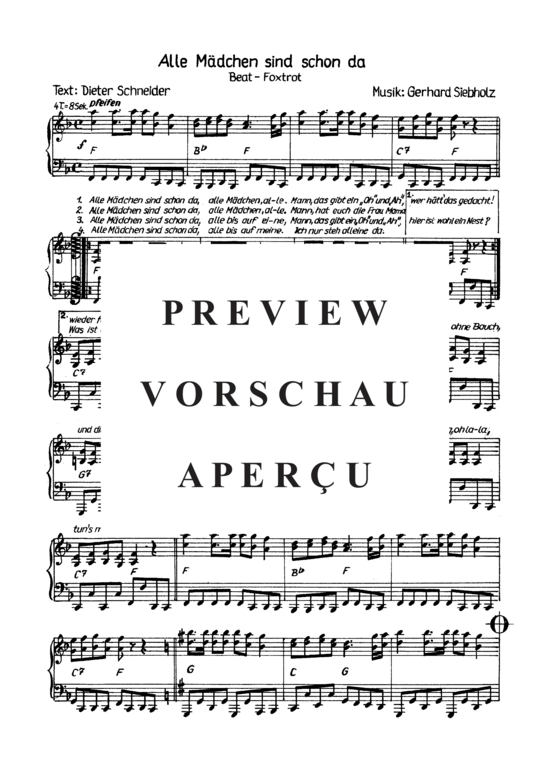 Product gallery: Page 4 of 4 Alle Mädchen sind schon da , , Piano and Voice