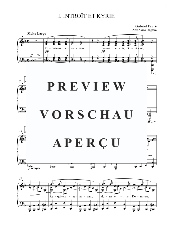 Produktgalerie: Seite 4 von 11 Requiem complete (7 movements), Inagawa, Akiko, Klavier Solo