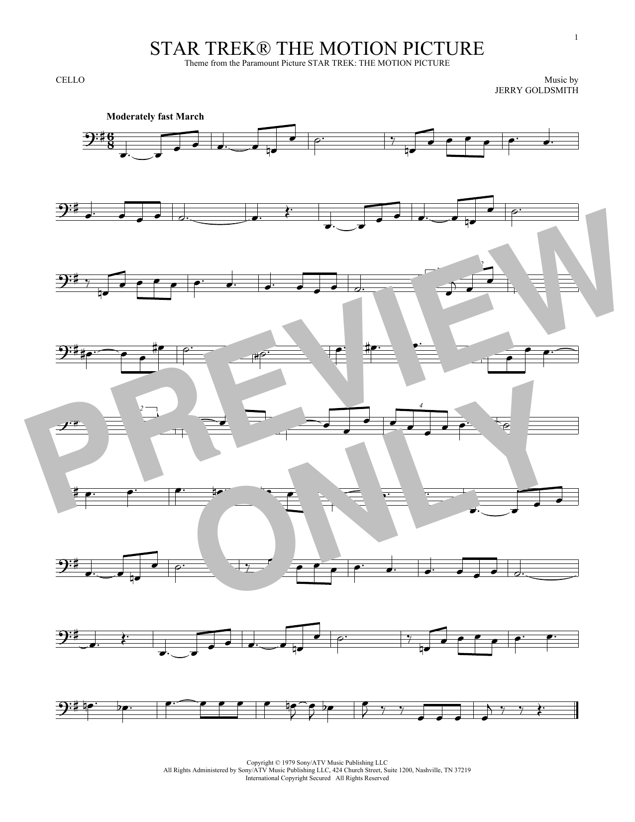 Produktgalerie: Seite 1 von 1 Star Trek The Motion Picture, Jerry Goldsmith, Violoncello
